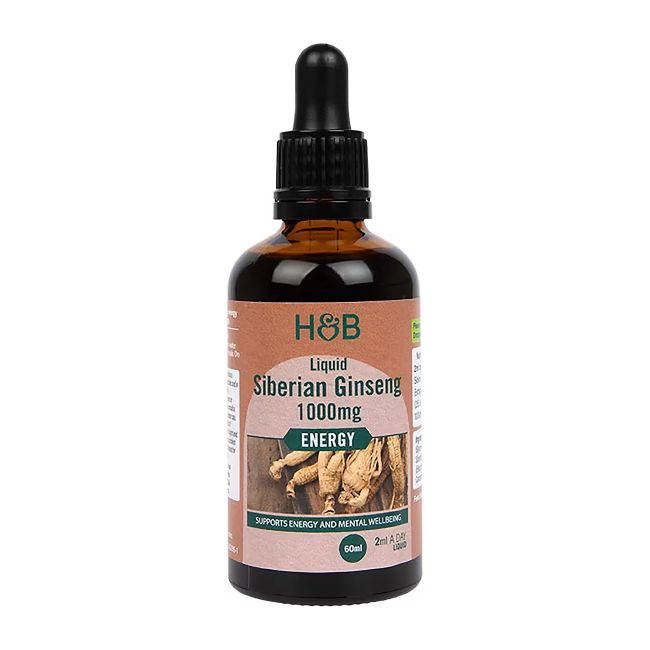 H&B sibiro ženšenis 1000 mg, skystis, 60 ml