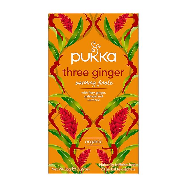 PUKKA THREE GINGER arbata, 20 vnt.