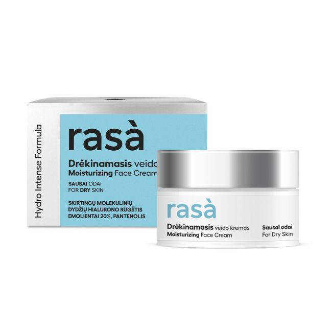 RASA HYDRO INTENSE drėkinamasis kremas sausai veido odai prižiūrėti, 50 ml