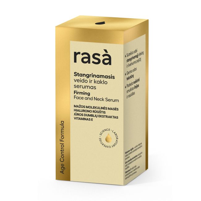 RASA AGE CONTROL FORMULA stangrinamasis veido ir kaklo serumas, 30 ml