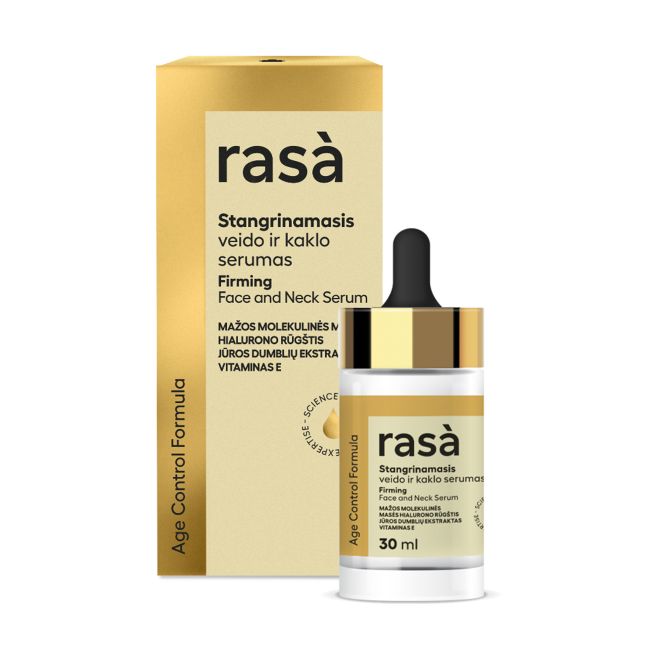 RASA AGE CONTROL FORMULA stangrinamasis veido ir kaklo serumas, 30 ml