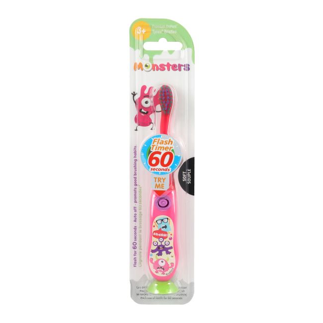 MONSTERS FLASH TIMER 60 SECONDS mirksintis dantų šepetėlis