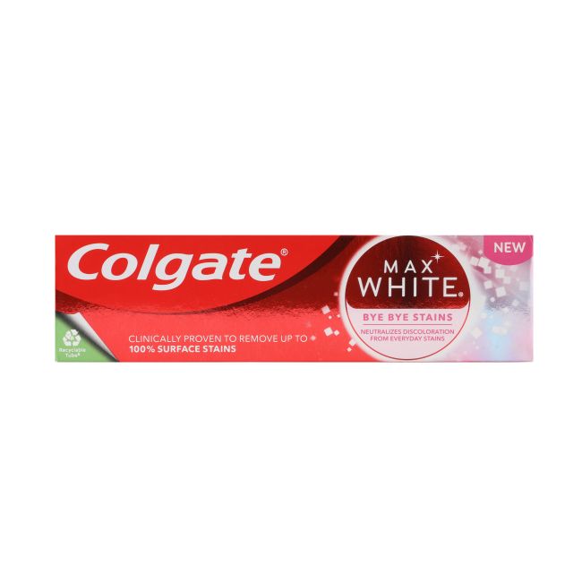COLGATE MAX WHITE BYE BYE STAINS dantų pasta, 75 ml