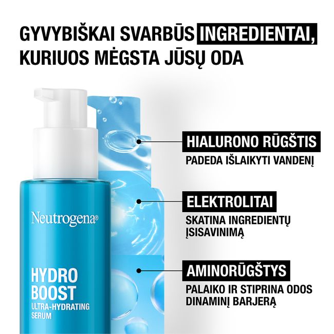 NEUTROGENA HYDRO BOOST ULTRA - HYDRATING veido serumas, 30 ml