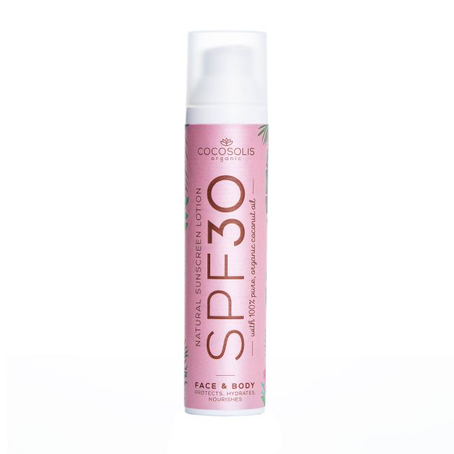 COCOSOLIS SPF30 NATURAL apsauginis veido ir kūno losjonas nuo saulės, 100 g