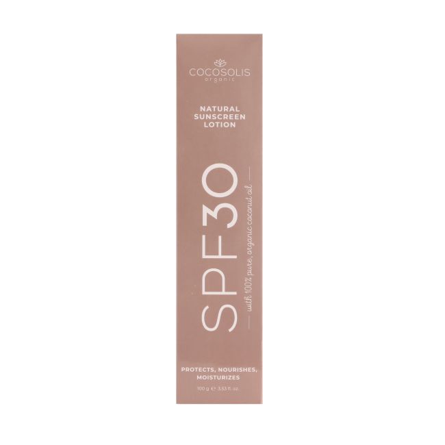 COCOSOLIS SPF30 NATURAL apsauginis veido ir kūno losjonas nuo saulės, 100 g