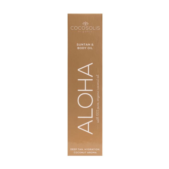 COCOSOLIS ORGANIC ALOHA SUNTAN & BODY OIL veido ir kūno įdegio aliejus, 110 ml