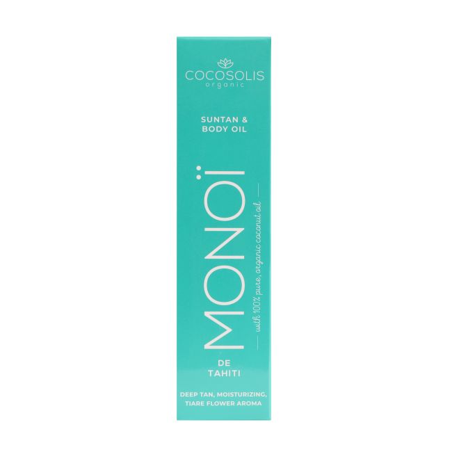 COCOSOLIS ORGANIC MONOI DE TAHITI SUNTAN & BODY OIL veido ir kūno įdegio aliejus, 110 ml