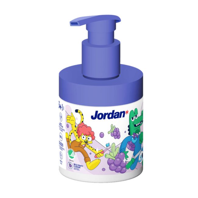 JORDAN JUNIOR 6+ vaikų dantų pasta su dozatoriumi, 150 ml