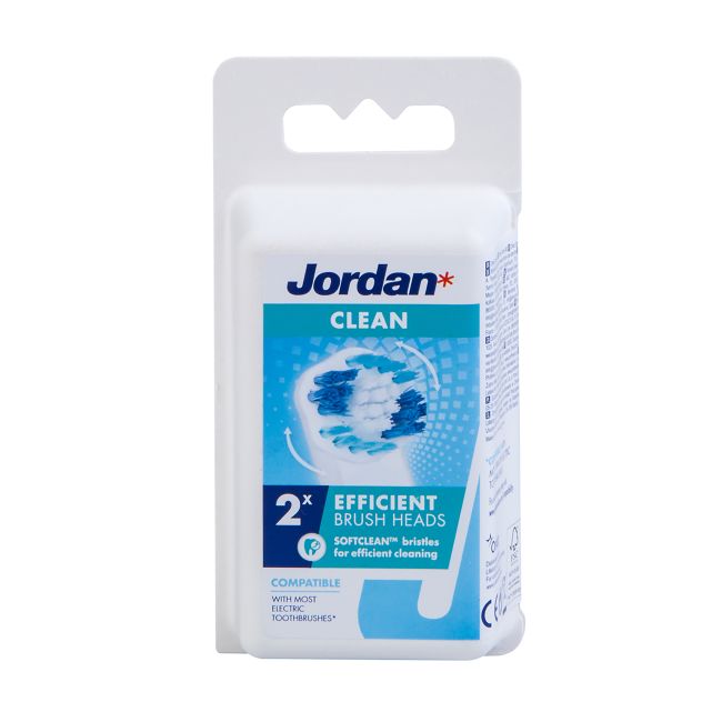 JORDAN GREEN CLEAN elektrinio dantų šepetėlio galvutės (2 vnt.)