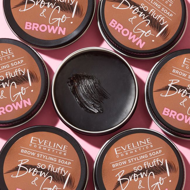 EVELINE BROW & GO BROWN antakių formavimo muilas, 25 g