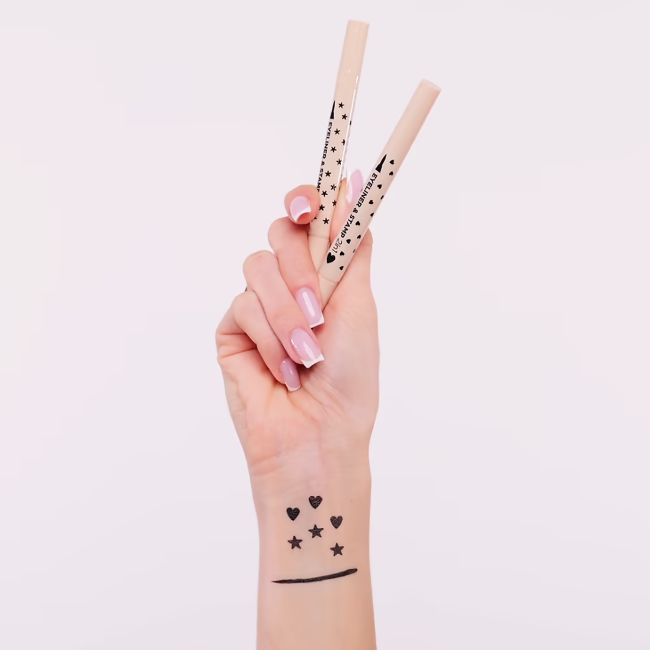 EVELINE EYELINER & STAMP 2IN1 akių pieštukas ir dekoratyvinis antspaudas