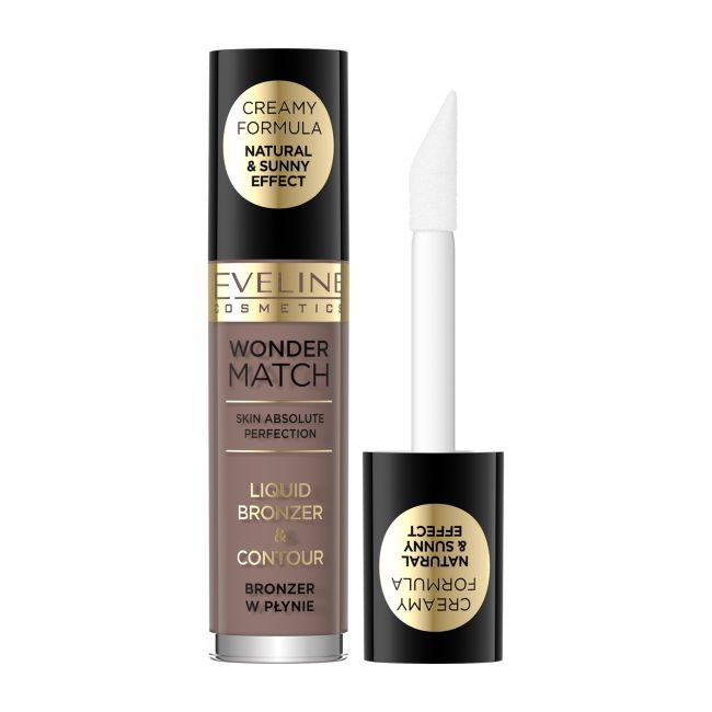 EVELINE WONDER MATCH LIQUID BRONZER & CONTOUR veido bronzantas, 4,5 ml