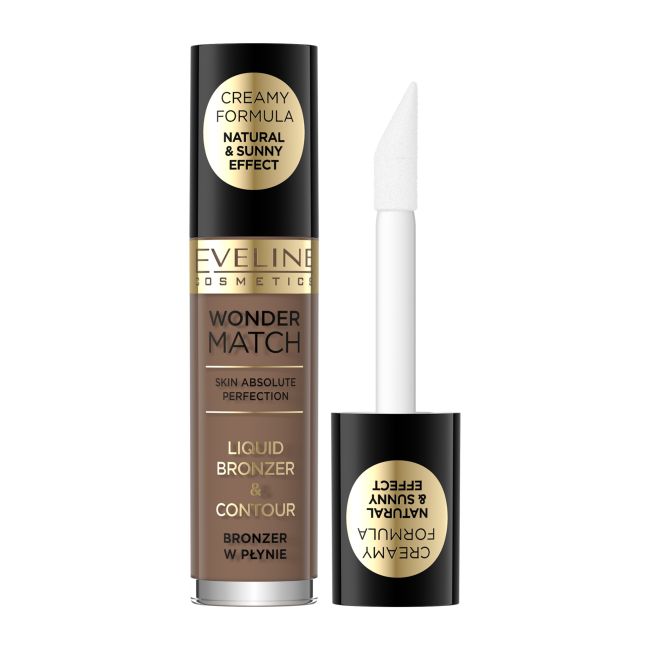 EVELINE WONDER MATCH LIQUID BRONZER & CONTOUR veido bronzantas, 4,5 ml