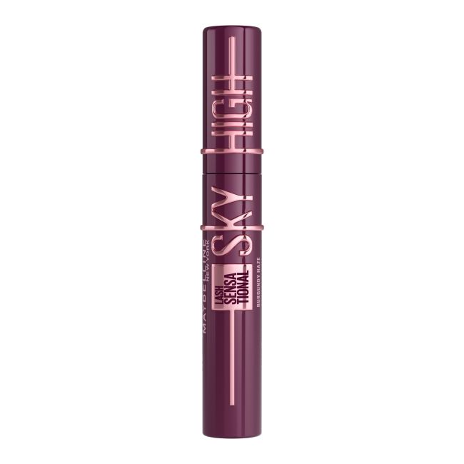 MAYBELLINE LASH SENSATIONAL SKY HIGH BURGUNDY HAZE blakstienų tušas, 7,2 ml