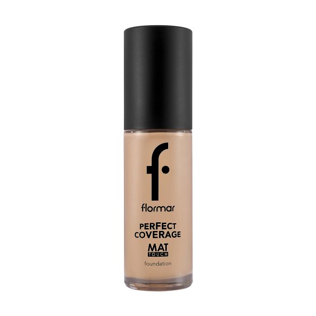 FLORMAR PERFECT COVERAGE MAT TOUCH makiažo pagrindas, 30 ml
