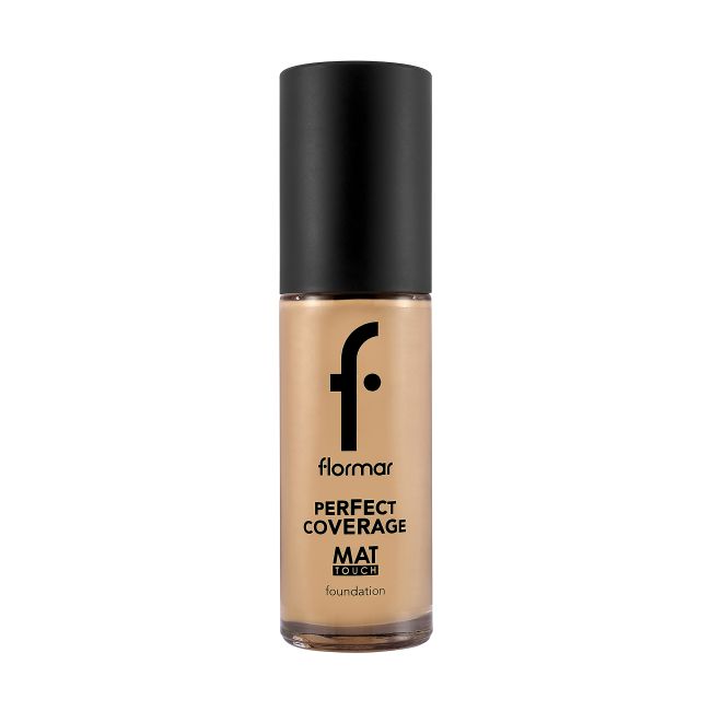 FLORMAR PERFECT COVERAGE MAT TOUCH makiažo pagrindas, 30 ml