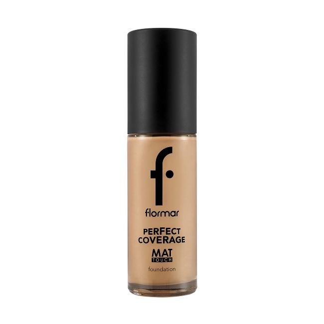 FLORMAR PERFECT COVERAGE MAT TOUCH makiažo pagrindas, 30 ml