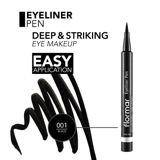 FLORMAR BLACK akių kontūro pieštukas, 1 ml
