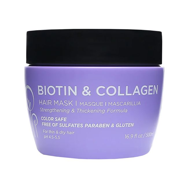 LUSETA BIOTIN & COLLAGEN plaukų kaukė, 500 ml