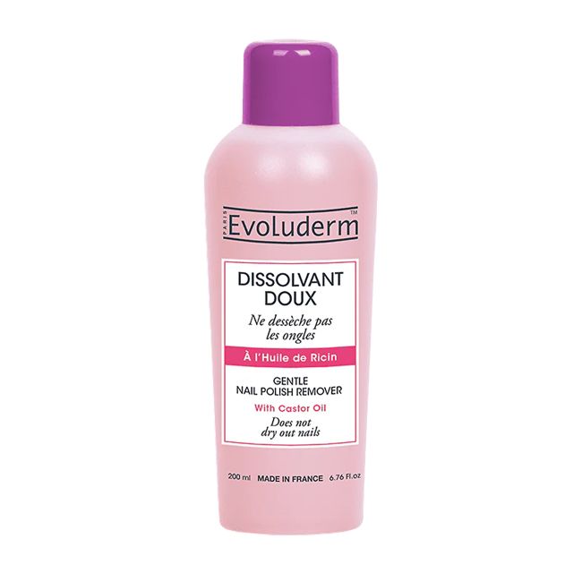 EVOLUDERM DISSOLVANT DOUX GENTLE nagų lako valiklis, 200 ml