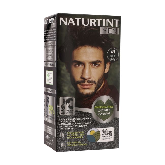 NATURTINT MEN ilgalaikiai gelinės tekstūros vyrų plaukų dažai, 170 ml