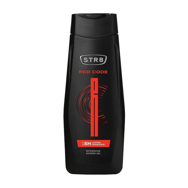 STR8 RED CODE vyrų dušo želė, 400 ml