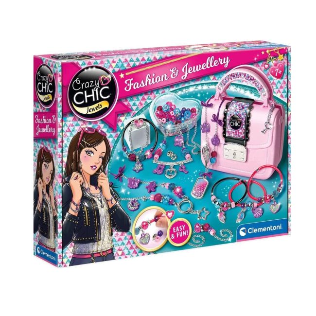CLEMENTONI CRAZY CHIC JEWELS papuošalų kūrimo rinkinys