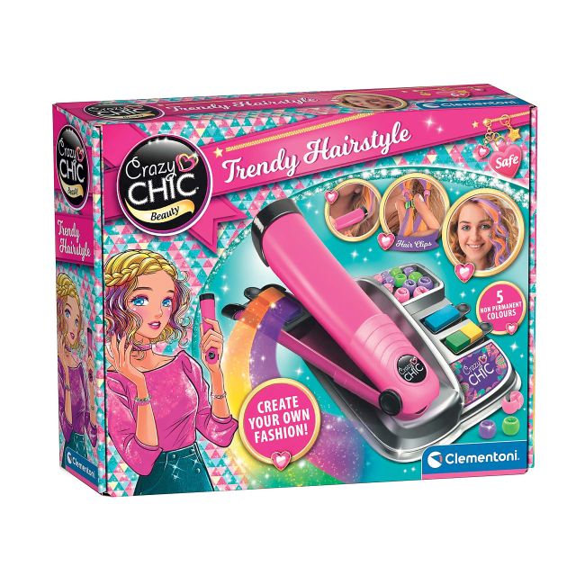 CLEMENTONI CRAZY CHIC BEAUTY TRENDY HAIRSTYLE plaukų dažymo rinkinys