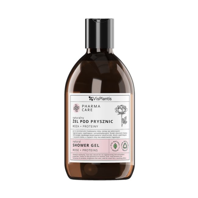 PHARMA CARE NATURAL ROSE + PROTEINS dušo želė, 500 ml