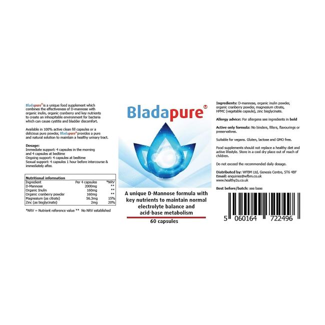 BLADAPURE D - manozės kompleksas, 60 kapsulių