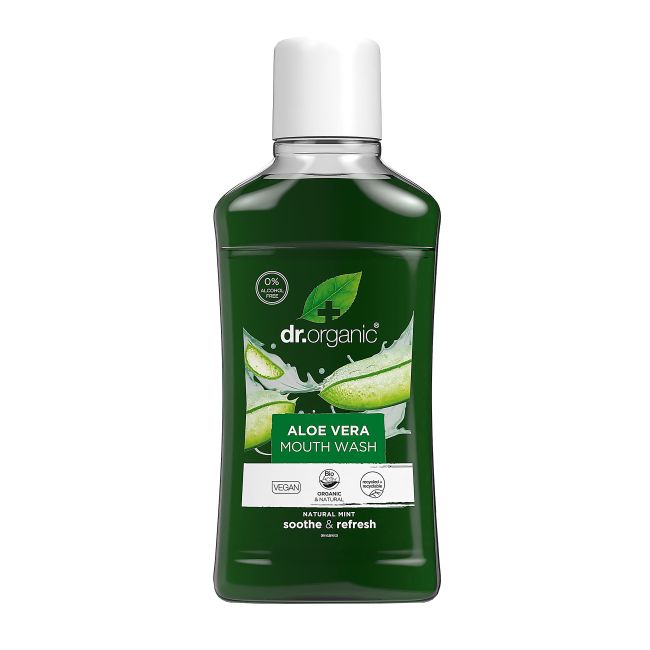 DR.ORGANIC ALOE VERA burnos skalavimo skystis, 500 ml