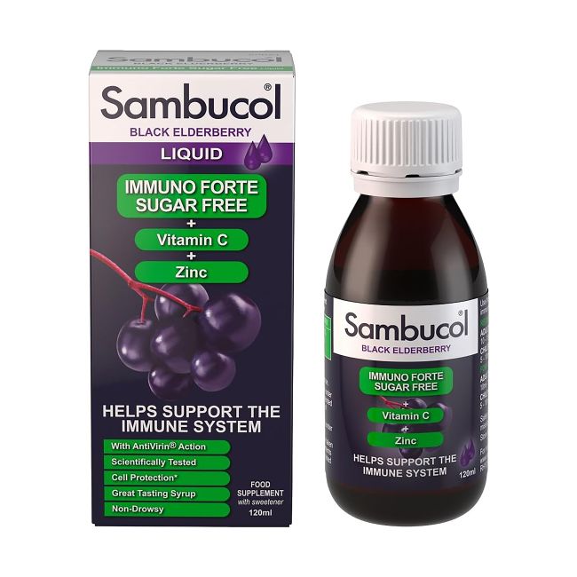 SAMBUCOL IMMUNO FORTE juodasis šeivamedis imunitetui, skystis, 120 ml