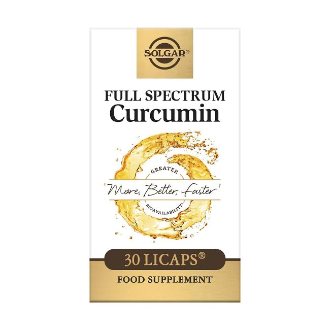 SOLGAR FULL SPECTRUM kurkuminas, 30 minkštųjų kapsulių