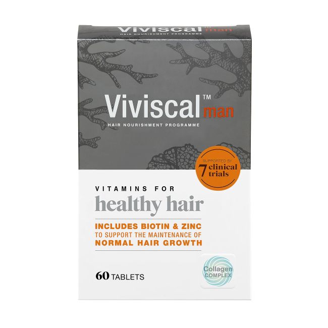VIVISCAL MAN HEALTHY HAIR vitaminai plaukams, 60 tablečių