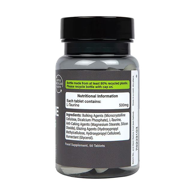 PE NUTRITION taurinas 500 mg, 50 tablečių