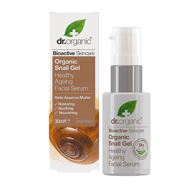 DR.ORGANIC SNAIL GEL HEALTHY AGEING veido serumas, 30 ml