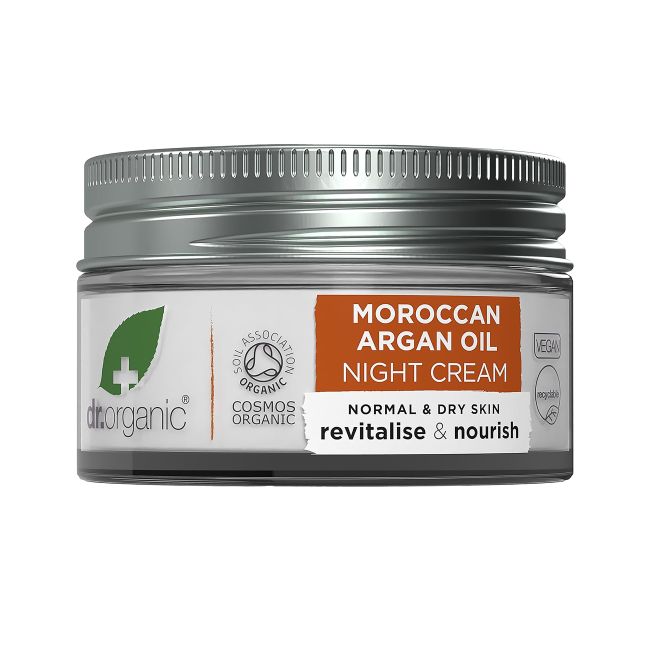 DR.ORGANIC MOROCCAN ARGAN OIL naktinis veido kremas, 50 ml