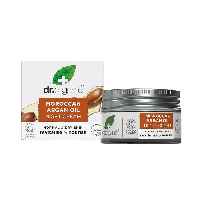 DR.ORGANIC MOROCCAN ARGAN OIL naktinis veido kremas, 50 ml