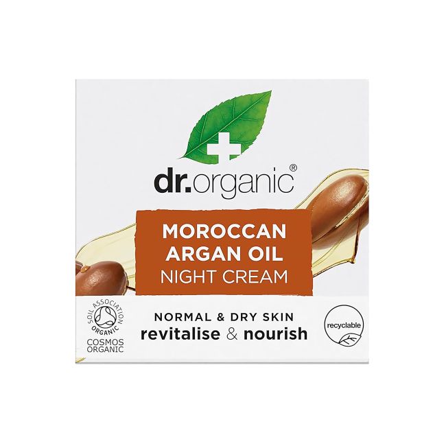 DR.ORGANIC MOROCCAN ARGAN OIL naktinis veido kremas, 50 ml