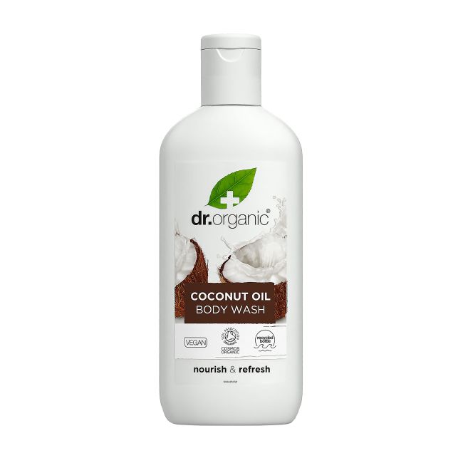 DR.ORGANIC COCONUT OIL kūno prausiklis, 250 ml
