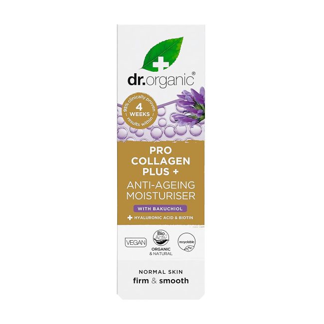DR.ORGANIC PRO COLLAGEN PLUS+ ANTI+AGEING drėkinamasis veido kremas, 50 ml