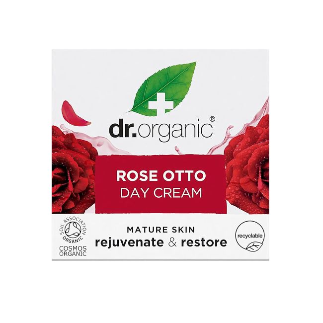 DR.ORGANIC ROSE OTTO dieninis veido kremas, 50 ml