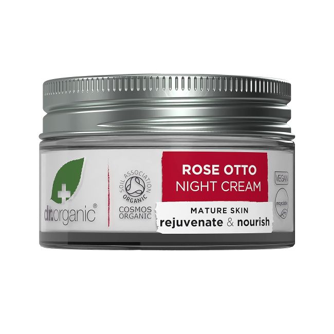 DR.ORGANIC ROSE OTTO naktinis veido kremas, 50 ml
