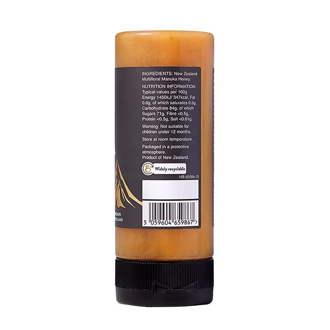 HOLLAND & BARRETT MANUKA HONEY MGO 70+ SQUEEZABLE medus, 350 g