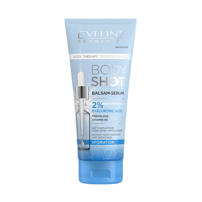 EVELINE BODY SHOT 2% HYALURONIC ACID kūno balzamas - serumas, 200 ml