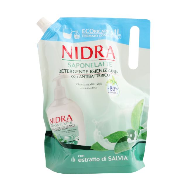 NIDRA CLEANSING MILK & SAGE EXTRACT skystas muilas, 1000 ml