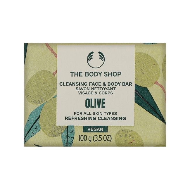 THE BODY SHOP OLIVE CLEANSING veido ir kūno muilas, 100 g