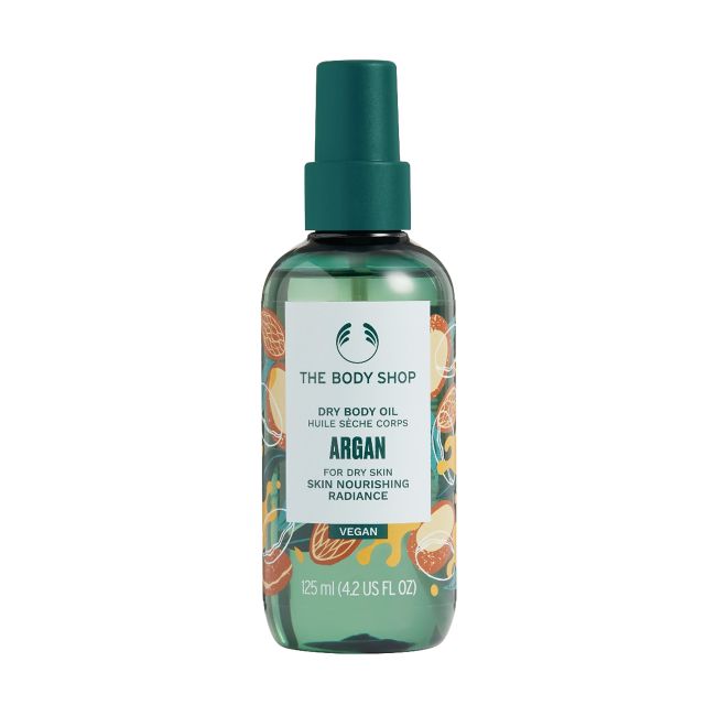 THE BODY SHOP ARGAN sausasis kūno aliejus, 125 ml