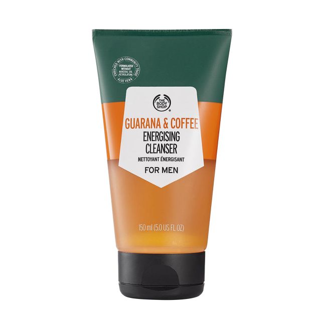 THE BODY SHOP GUARANA & COFFEE ENERGISING vyrų veido prausiklis, 150 ml